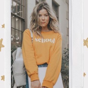 School Mustard Sweatshirt by martie